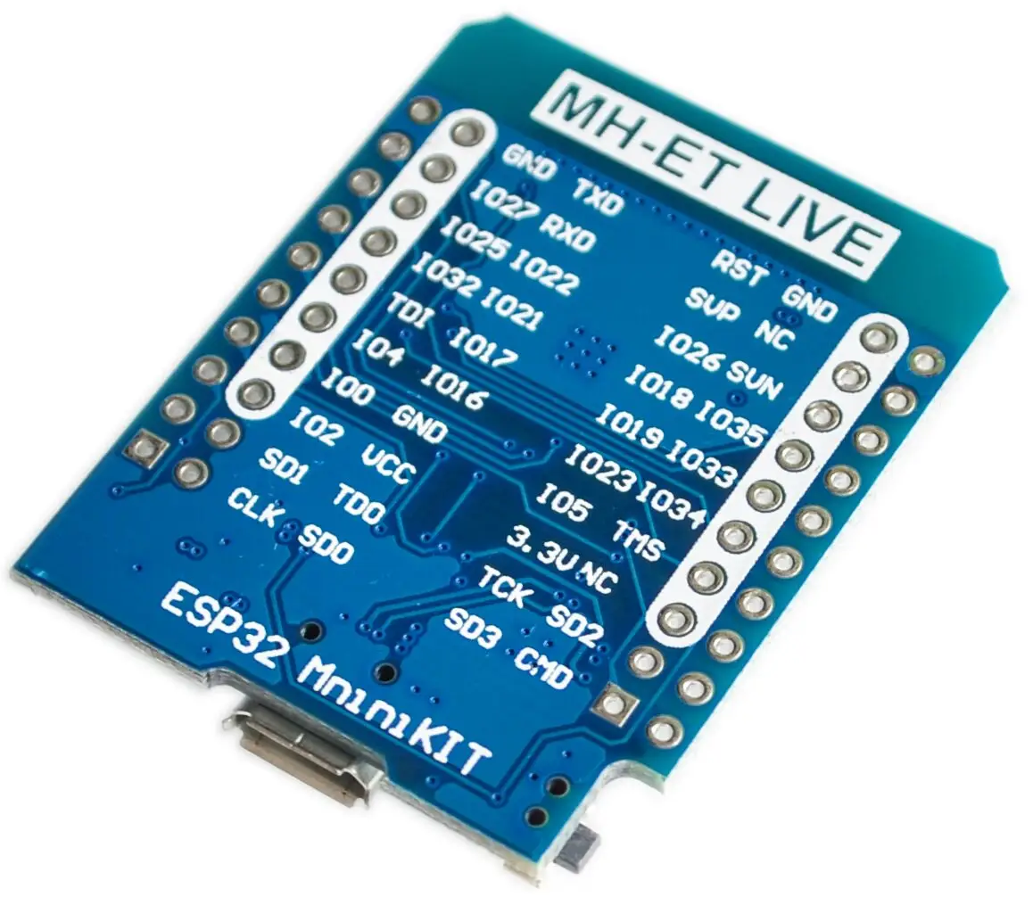 DevToo Wemos esp32 mini. vue dessous