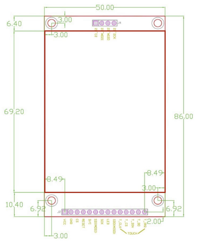 DevToo écran tactile ILI9341.