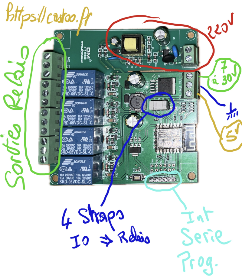 Carte esp 4 relais