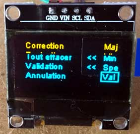 Librairie oled sd 1306 objet validation