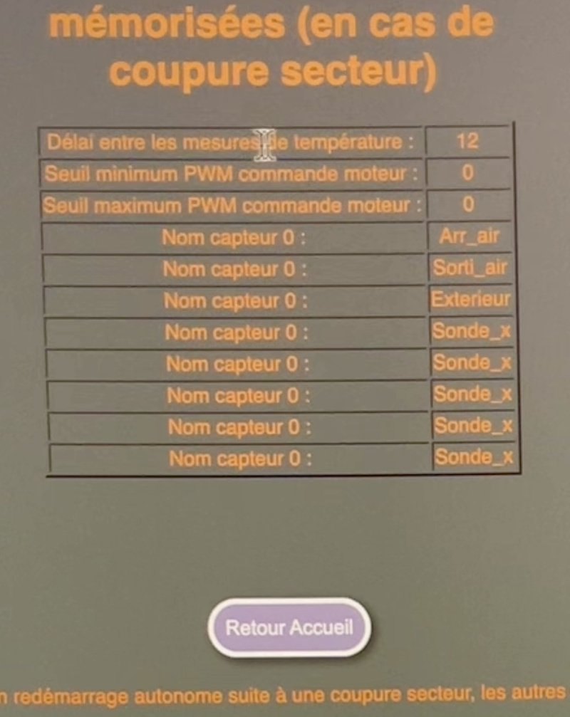 PAC Menu HTML EEPROM