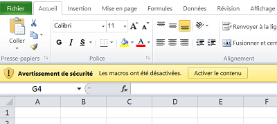 Excel valider les macros