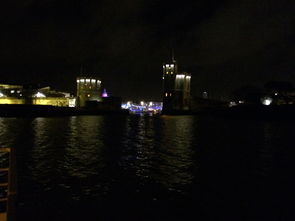 Les tours de La Rochelle la nuit