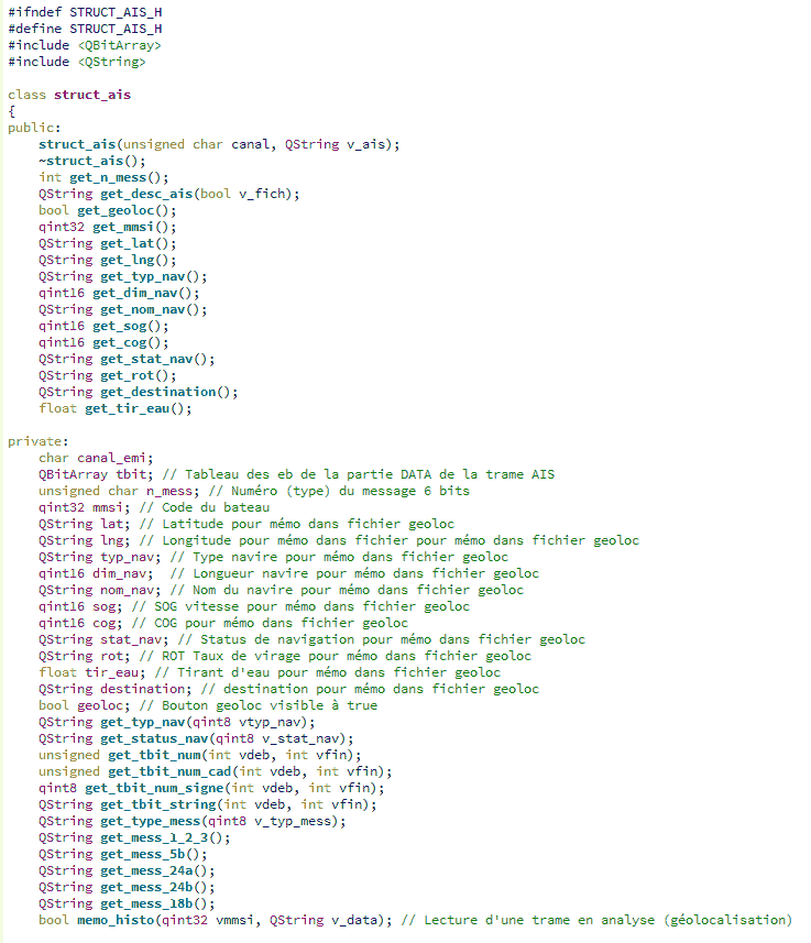 Objet AIS