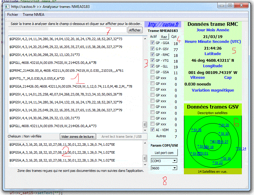 Analyseur de trames nmea 0183