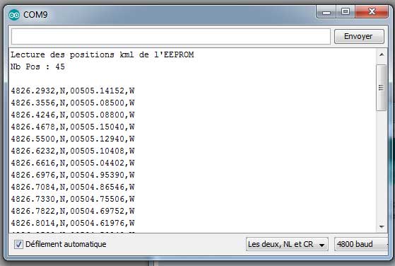 IDE arduino moniteur série