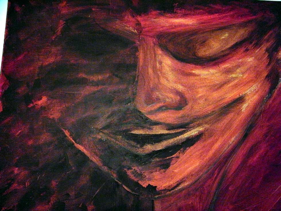 Visage en feu