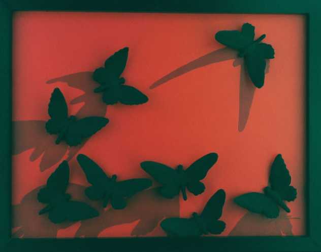 peinture huile ceramique papillon henri bertrou