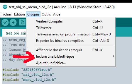 librairie depuis un fichier zip sur l'IDE Arduino