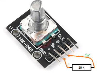 Encodeur rotatif 2 resistances en plaquette