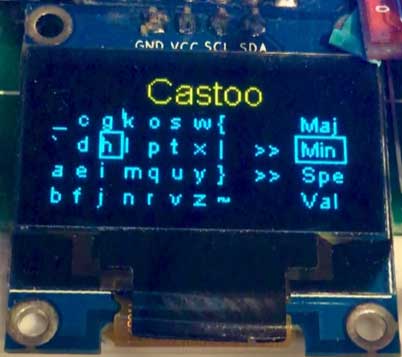 Librairie Arduino saisie sur oled ssd1306