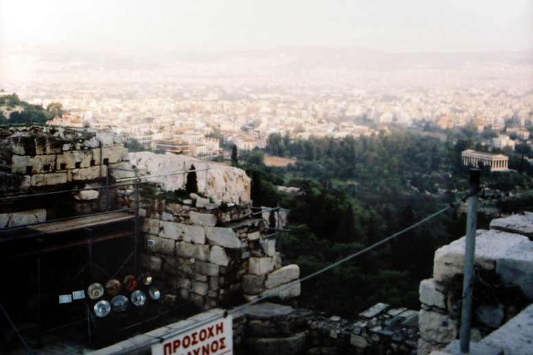 Acropole Athenes vue ville